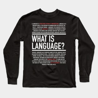 Language Defined - Language Teacher Long Sleeve T-Shirt